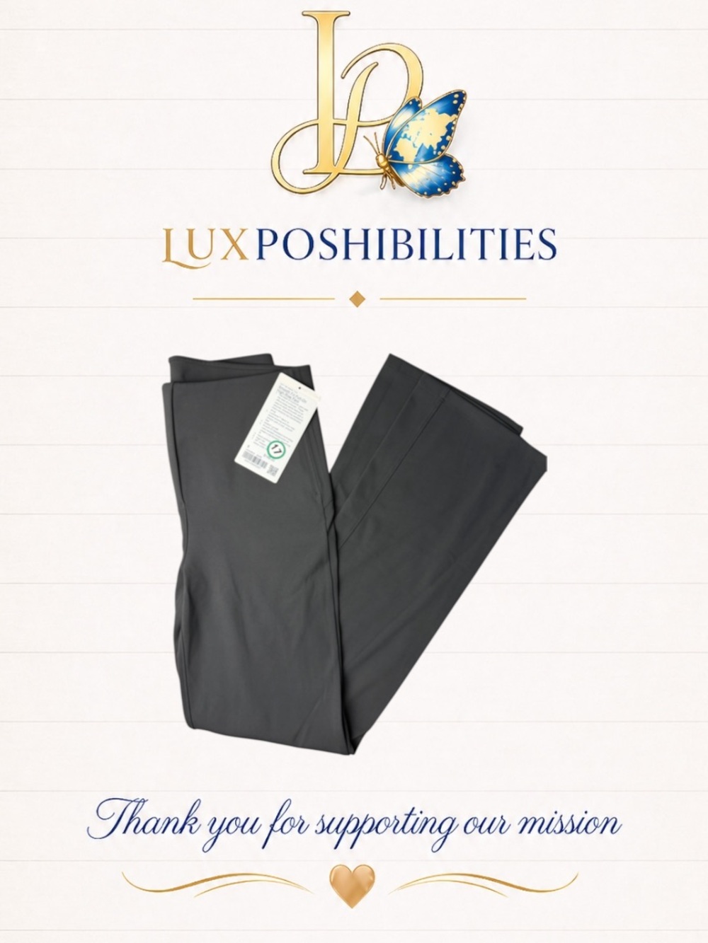 Lululemon NWT Glow Up High-Rise Tight 25" Graphite Grey Sz 8
